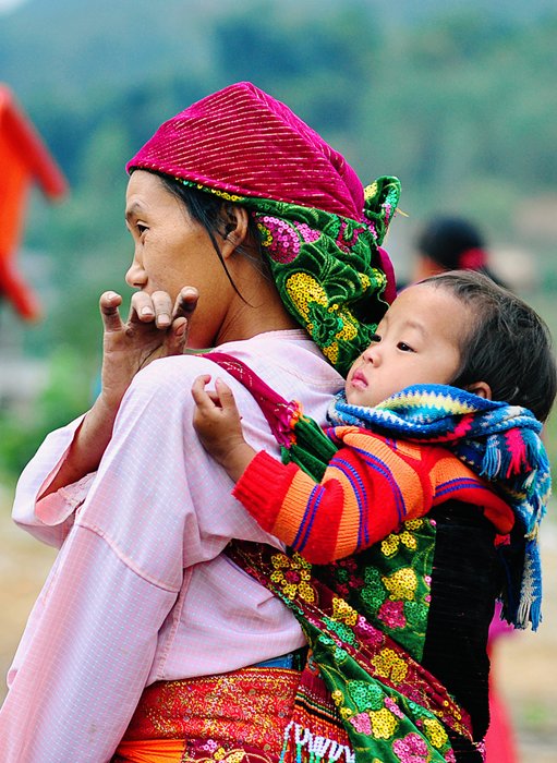 La mère et son enfant à Ha Giang 
