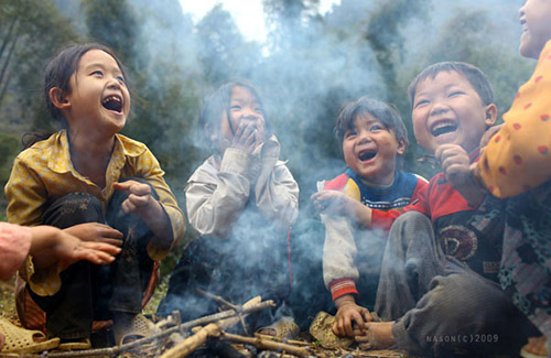 Les enfants dans la province Ha GIang (Photo : Nason 2009)